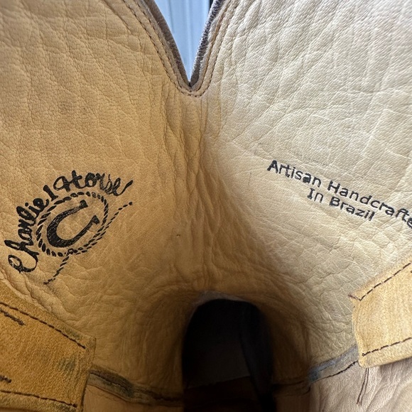 Charlie 1 Horse Tan Classic Embroidered Leather Western Boots – Women’s Size 7B - Picture 9 of 9